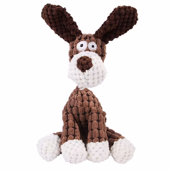 Rena Pet Dog Peluche à mâcher grinçante Jeu interactif Doux en peluche Poly