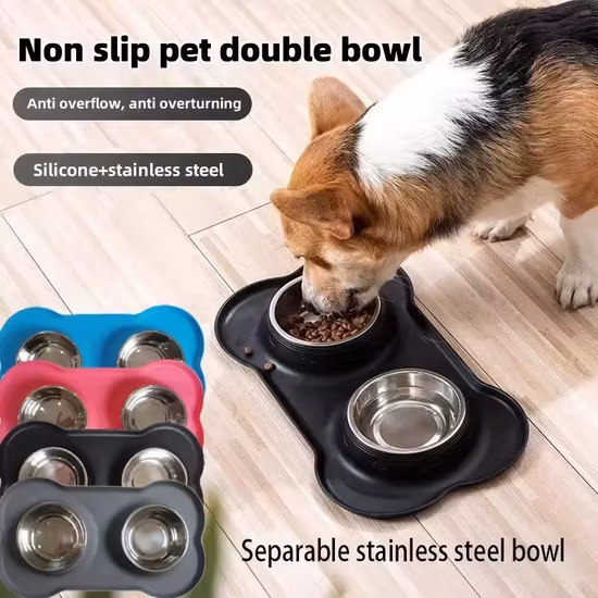 Tapis de gamelle en silicone pour chien et chat Non