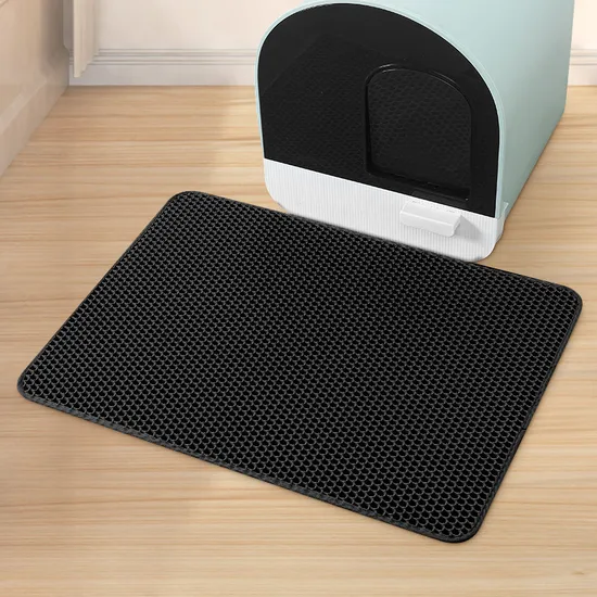 Tapis de litière pour animaux de compagnie, nettoyage facile, imperméable, lavable, EVA, Double couche, pour chat